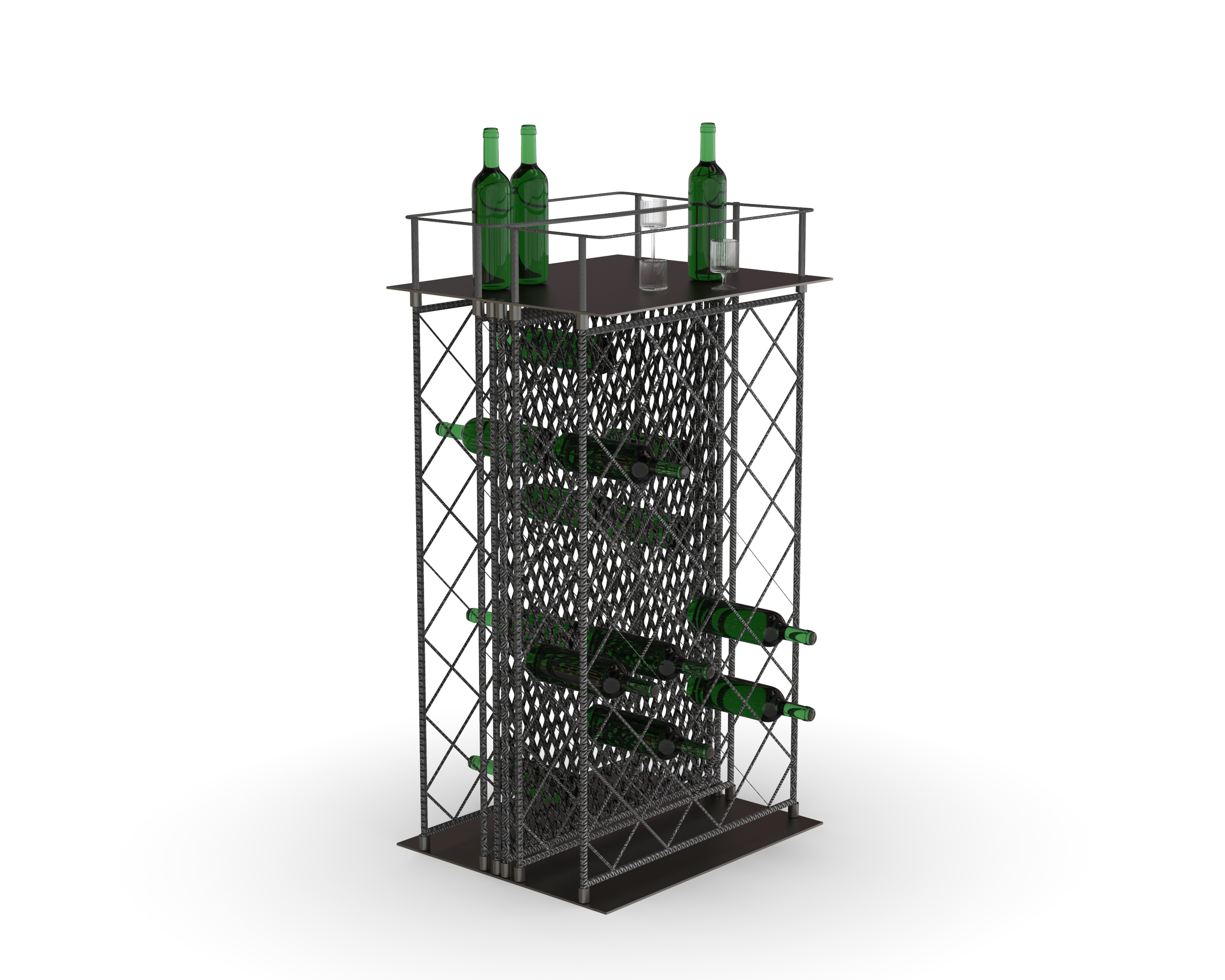 Portabottiglie A Tacco Alto Per Vino | Originale Espositore Da Tavolo In Resina, Decorazione Elegante Per Casa, Bar O Cucina, 22 Cm