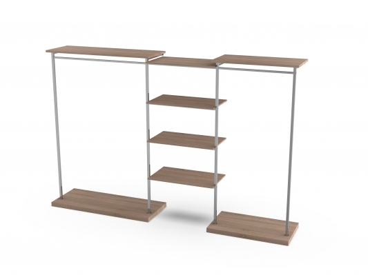 96KIT03 - Soluzione modulare a muro a tre campate, L 2240 x H 1460 mm