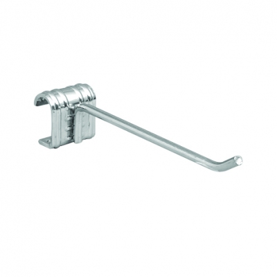 2058A - Blister hook 100 mm with oval tube fixing 30x15 mm.