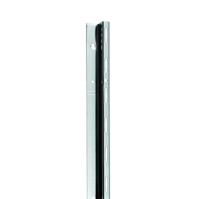 2404 - Profilo in lamiera con asola singola, elemento terminale.Passo 50 mm.