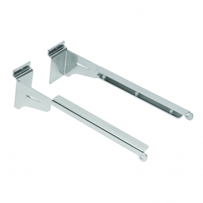 8099DX/SX - Pair of glass shelf support with stopper.