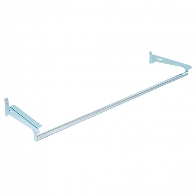 8546C - Pair of shelf brackets with hanging rail 600 mm in tube Ø22 mm.