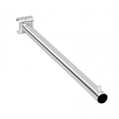 8560 - Straight arm in round tube Ø22 mm, with oval tube fixing 30x15 mm.