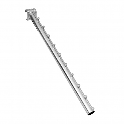 8561 - Inclined arm (round tube Ø22 mm) with oval tube fixing 30x15 mm.