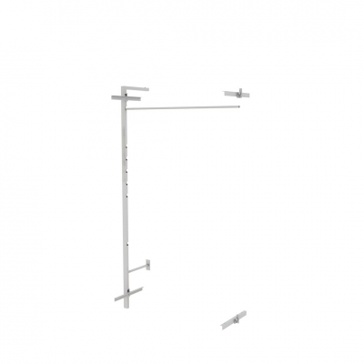 9464EB KIT - Extension KIT for wall solution with upright H 1820 mm, equipped with 1 hanging rail and 2 pairs of brackets (shelves not included).