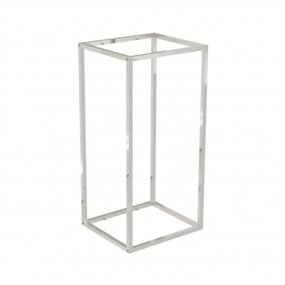9682A - <b><mark>RUNNING OUT</mark></b> - Wall display 442x392 H 900 mm with shelves supports pins for wooden or glass shelves (shelves excluded 400x350 mm). Tube 20x20x1,2 mm.