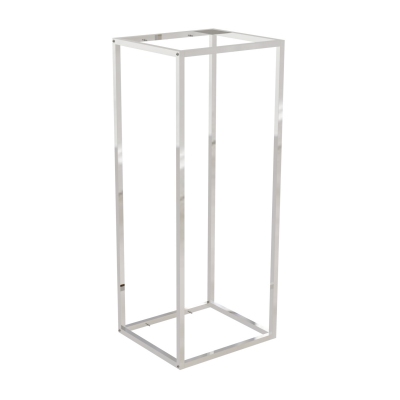9683A - <b><mark>RUNNING OUT</mark></b> - Wall display 442x392 H 1100 mm with shelves supports pins for wooden or glass shelves (shelves excluded 400x350 mm). Tube 20x20x1,2 mm.