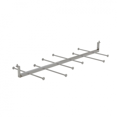 9691B - Belt-holder rail bar for wall displays l=642 mm.