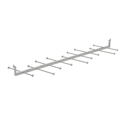 9691C - Belt-holder rail bar for wall displays l=942 mm.