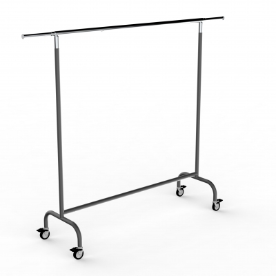 CIC008 - Stackable garment rail with fixed height in tube Ø35 mm 150cm wide