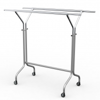 CIC070 - Height‐adjustable clothes‐stand with double bar in tube Ø35 mm