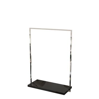 CUA110B - Clothes-stand in square tube with wooden base