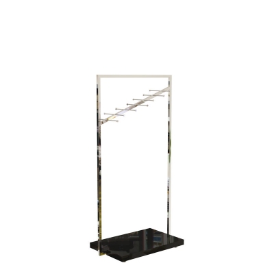 CUA310B - Belt-holder stand in square tube with wooden base