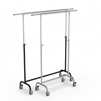 CIC008R - Stackable height-adjustable clothes-stand in tube Ø35 mm, 150cm wide