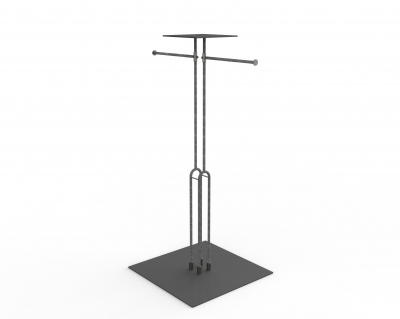 MGT080 - Column clothes stand with 2 overhanging arms