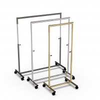 CIC118R - Height-adjustable garment rail in tube Ø35 mm and 100 cm wide