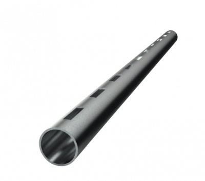 GID2840CV - Iron round tube with slots on one side