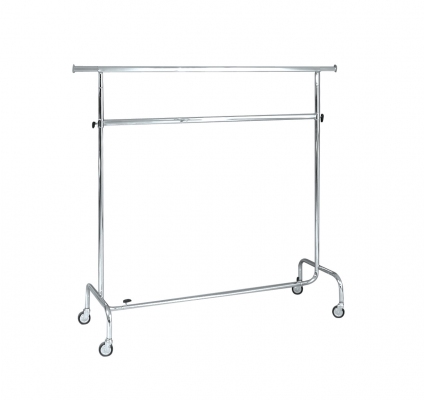 ST011R50F - Fixed double clothes stand h=2000 Wheels Ø 50 mm