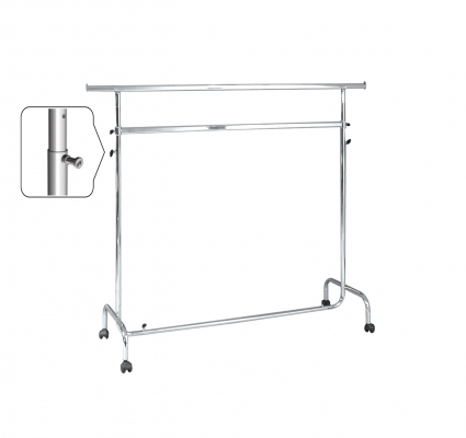 ST011R50RB - Double clothes stand l=1500 Wheels Ø 50 mm