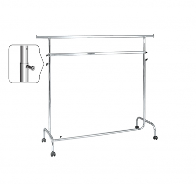 ST011R50RB - Double clothes stand l=1500 Wheels Ø 50 mm