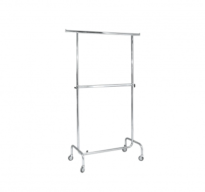 ST013R50F - Fixed double clothes stand l=1000 Wheels Ø 50 mm