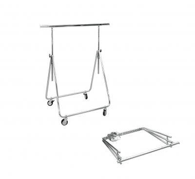 ST021R80R - Adjustable clothes stand for agents. Wheels Ø 80 mm (2 braking wheels)