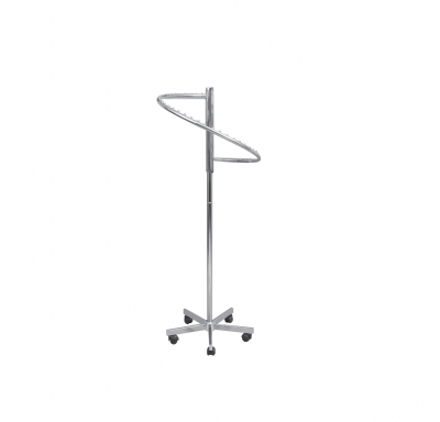 ST042R50F - Adjustable double spiral clothes stand. Wheels Ø 50 mm