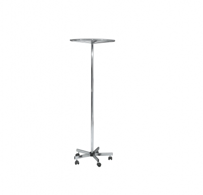ST051R50R - Circular clothes stand with a single circle Ø 600. Wheels Ø 50 mm  - <b><mark>PRODUCT RUNNING OUT</mark></b>