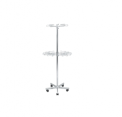 ST057 - Belt-holder stand with two crowns. Wheels Ø 50 mm - <b><mark>PRODUCT RUNNING OUT</mark></b>
