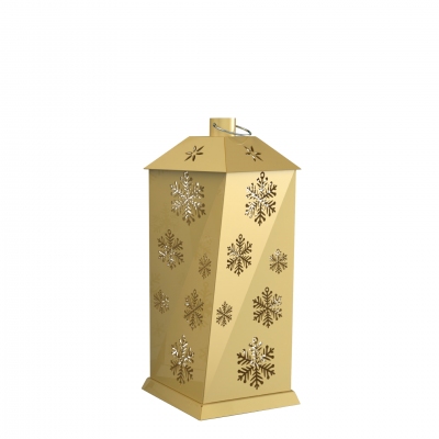XMS0074 - Small lantern with snowflake decorations