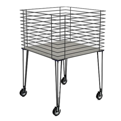 MGT001 - High promotional basket in building rod with wooden shelf