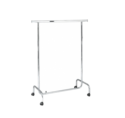ST012R50F - Fixed single clothes stand, width cm 100. Wheels Ø 50 mm
