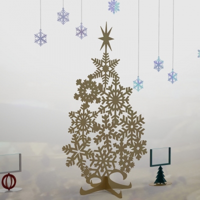 XMS0021 - Big Christmas tree-shaped display frame