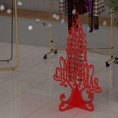 XMS0010 - Christmas tree-shaped display frame with greetings