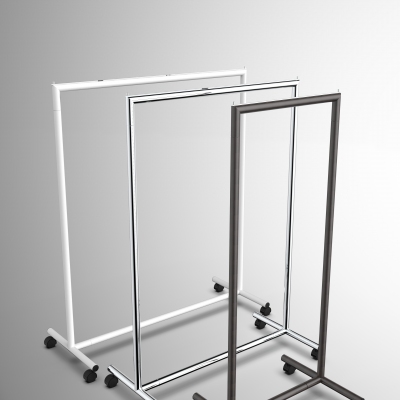 CIC118 - Garment rail with fixed height in tube Ø35 mm and 100 cm wide.