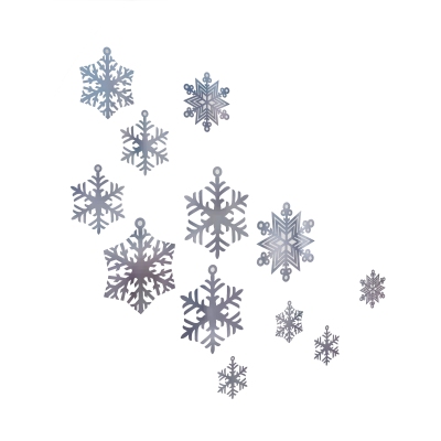 XMS0060 - Set di decorazioni a forma di fiocco di neve