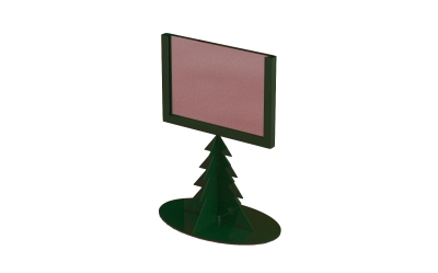 XMS0041 - Card holder in A6 size and Christmas tree-shaped support