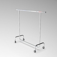 CIC008 - Stackable garment rail with fixed height in tube Ø35 mm 150cm wide